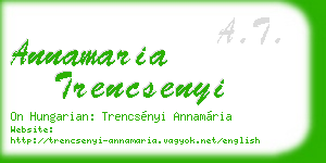 annamaria trencsenyi business card